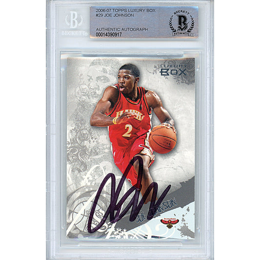 2006–07 Topps #29 — Joe Johnson Autographed Trading Card — Beckett Authentication