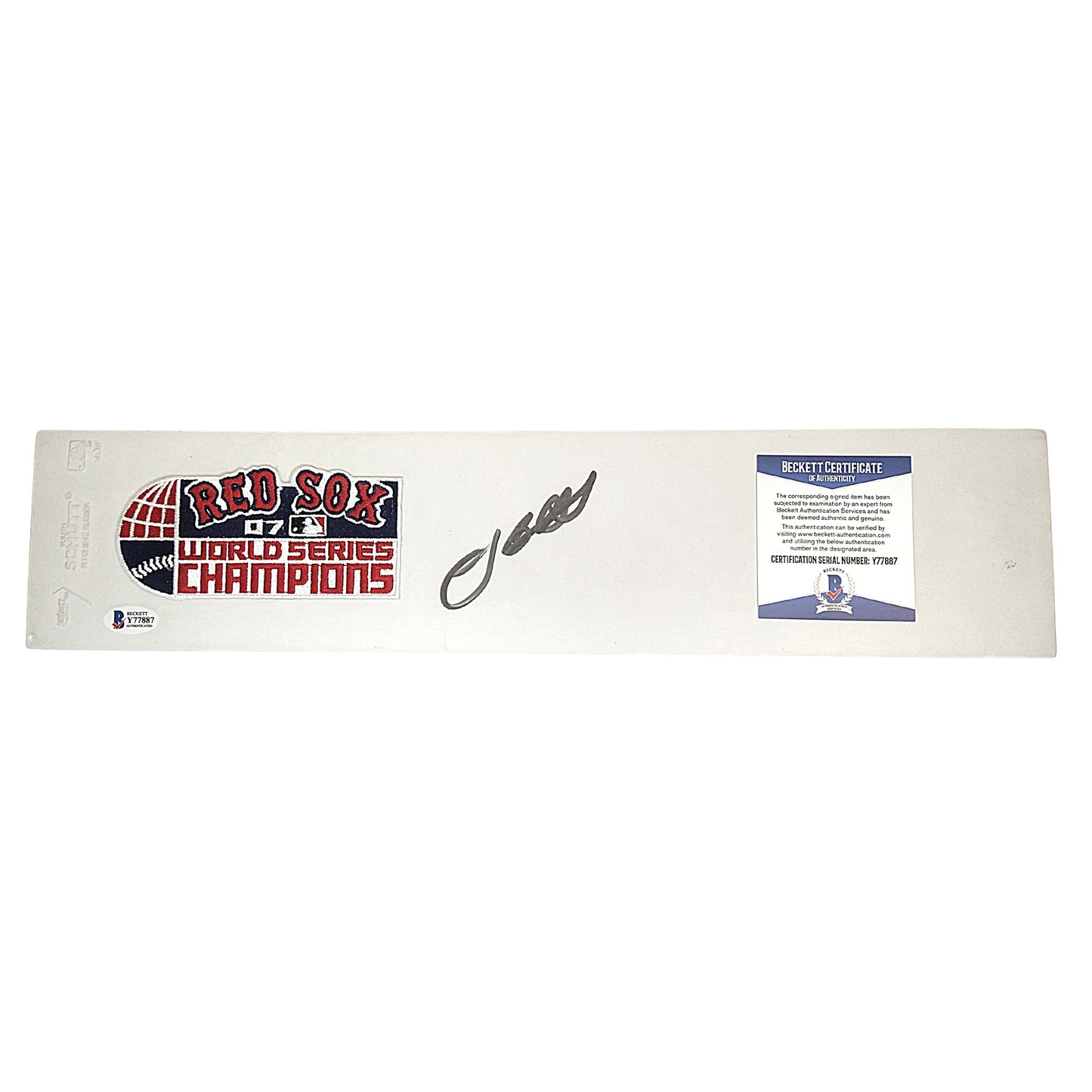 Josh Beckett Boston Red Sox Autographed Pitching Rubber — Beckett Authentication