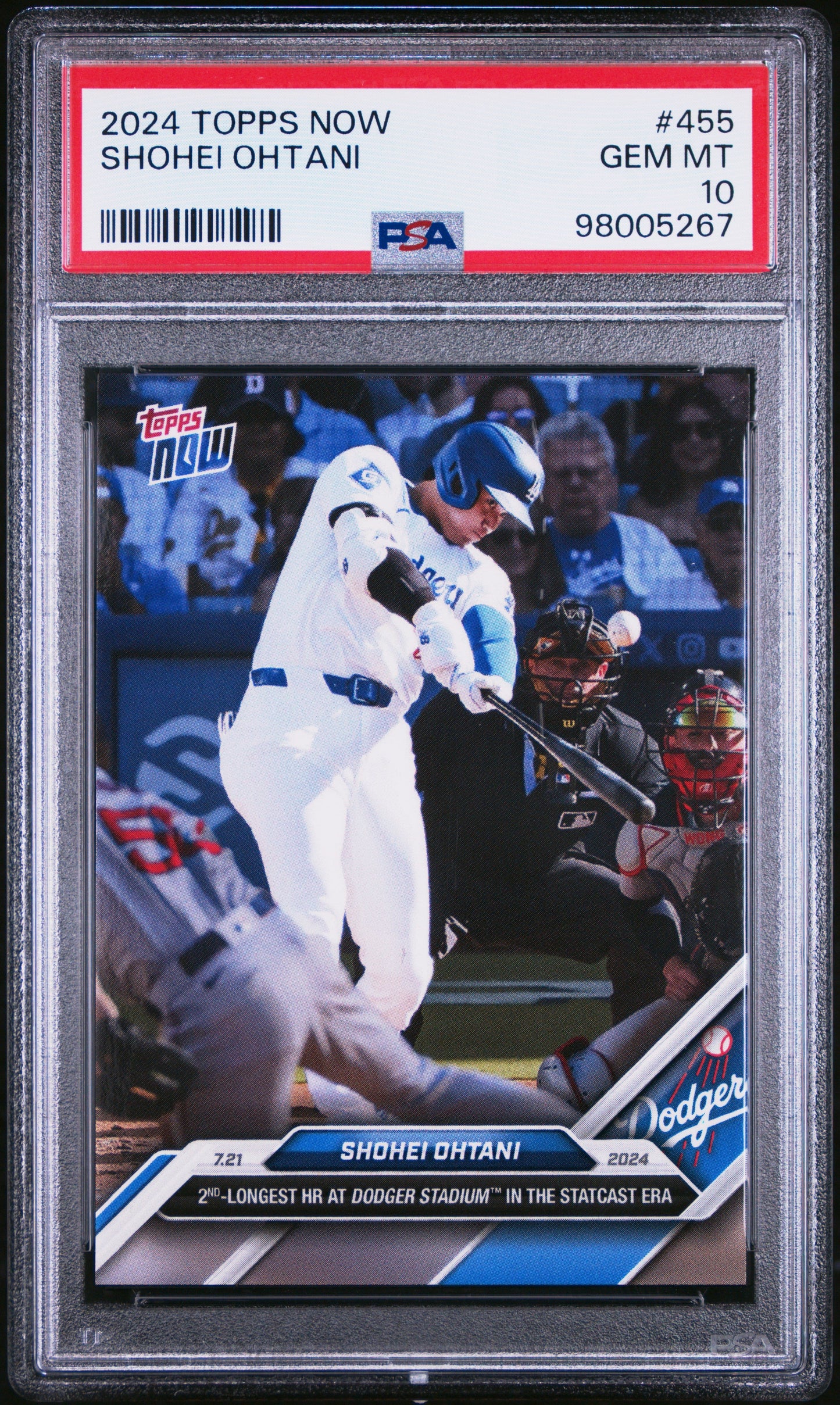 Graded 2024 Topps Now Shohei Ohtani #455 Baseball Card PSA 10 Gem Mint