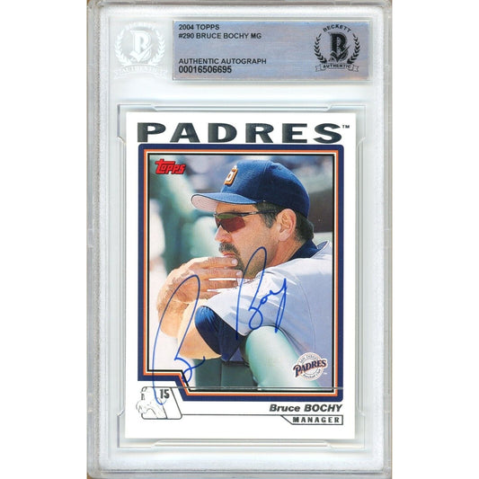 2004 Topps #290 — Bruce Bochy San Diego Padres Autographed Trading Card — Beckett Authentication