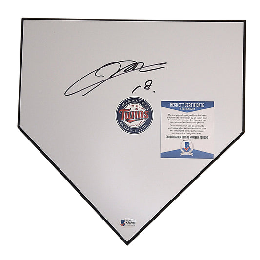 Kenta Maeda Minnesota Twins Autographed Baseball Home Plate — Beckett Authentication
