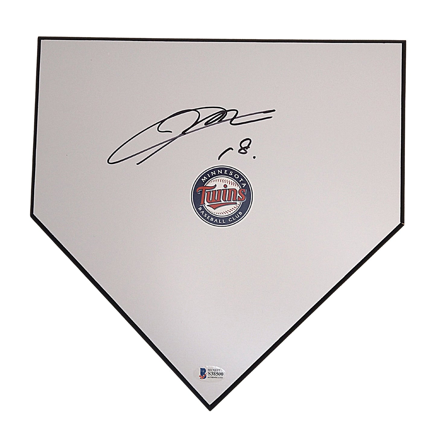 Kenta Maeda Minnesota Twins Autographed Baseball Home Plate — Beckett Authentication
