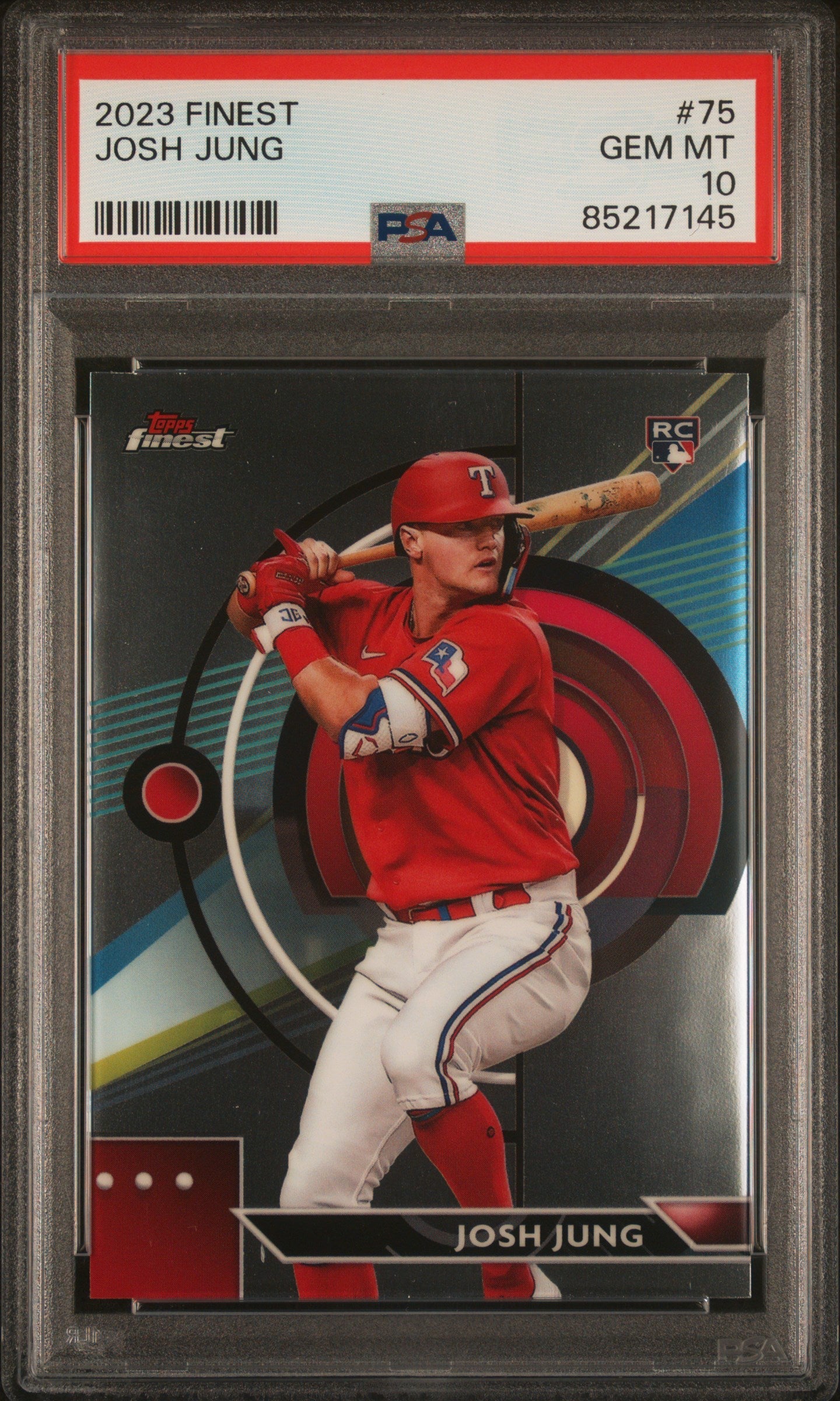 Graded 2023 Topps Finest Josh Jung #75 Rookie RC Baseball Card PSA 10 Gem Mint
