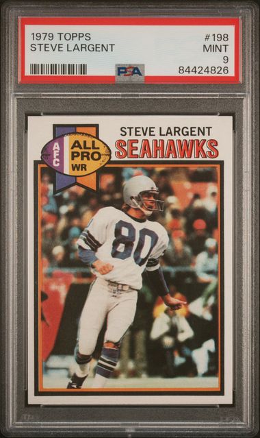 Graded 1979 Topps Steve Largent #198 Football Card PSA 9 Mint - Sport Cards
