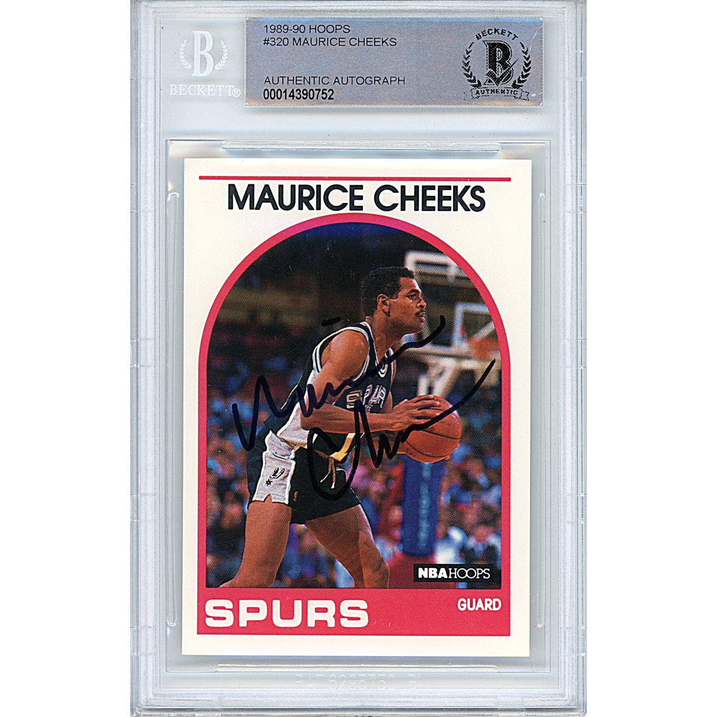 Maurice Mo Cheeks Signed San Antonio Spurs 1989-90 Hoops Basketball Card Beckett