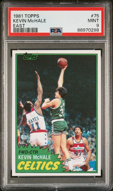 Graded 1981 Topps Kevin McHale #75 Rookie RC Basketball Card PSA 9 Mint - Sport Cards