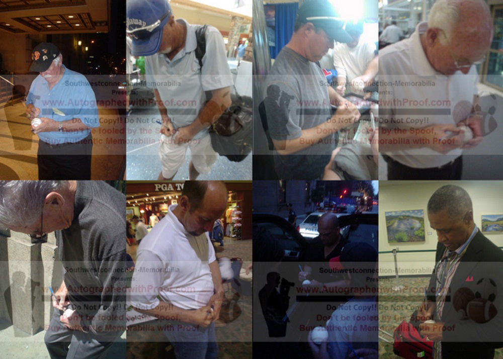 MLB Hall Of Fame Multi Autographed HOF Logo Rawlings Baseball 17 Signatures — Beckett Authentication