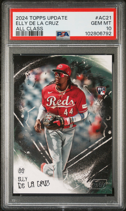 Graded 2024 Topps Update Elly De La Cruz #AC21 All Class Rookie RC Baseball Card PSA 10 Gem Mint