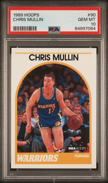 Graded 1989 Hoops Chris Mullin #90 Basketball Card PSA 10 Gem Mint