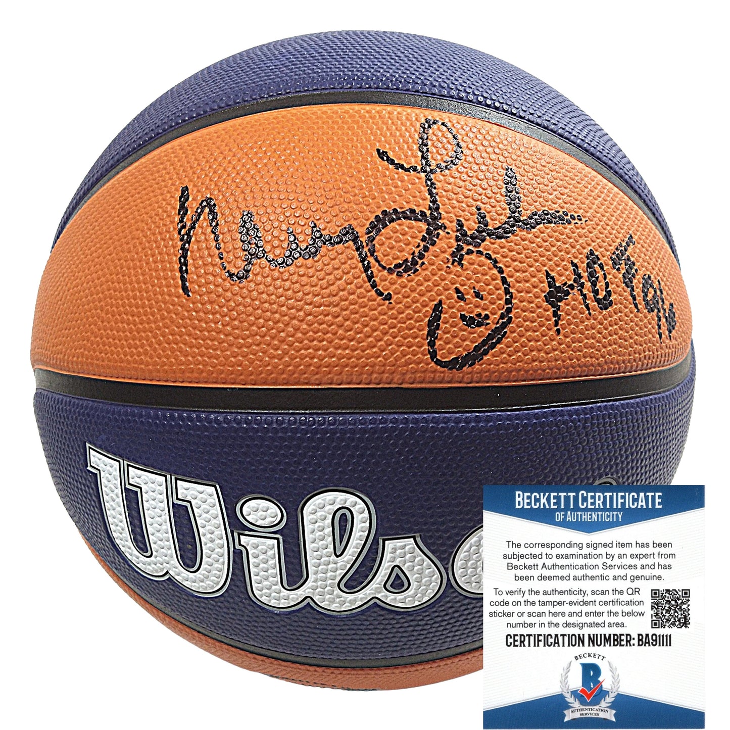 Nancy Lieberman Signed Phoenix Mercury Logo WNBA Basketball, Proof Photo, Beckett COA