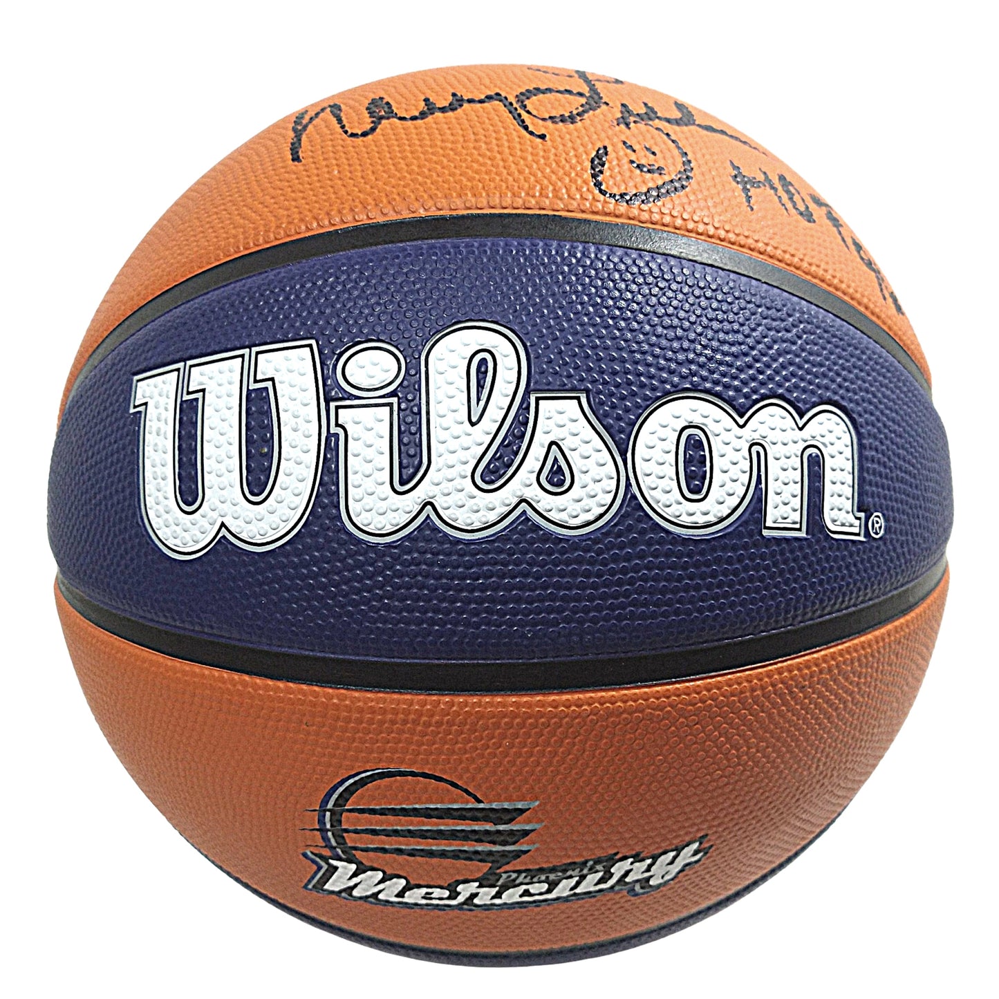 Nancy Lieberman Signed Phoenix Mercury Logo WNBA Basketball, Proof Photo, Beckett COA