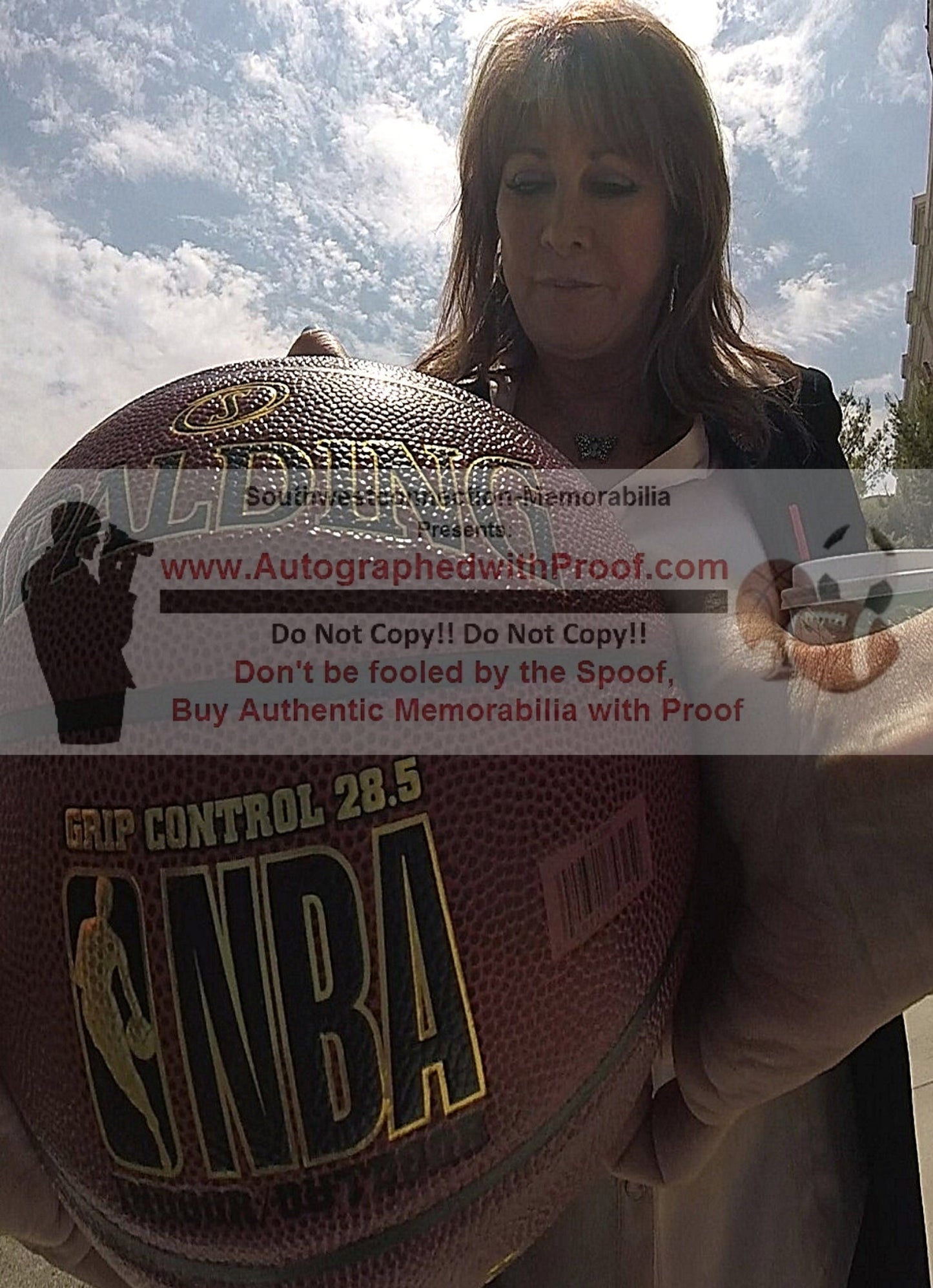 Nancy Lieberman Signed Spalding NBA Basketball, Phoenix Mercury, Proof Photo, Beckett