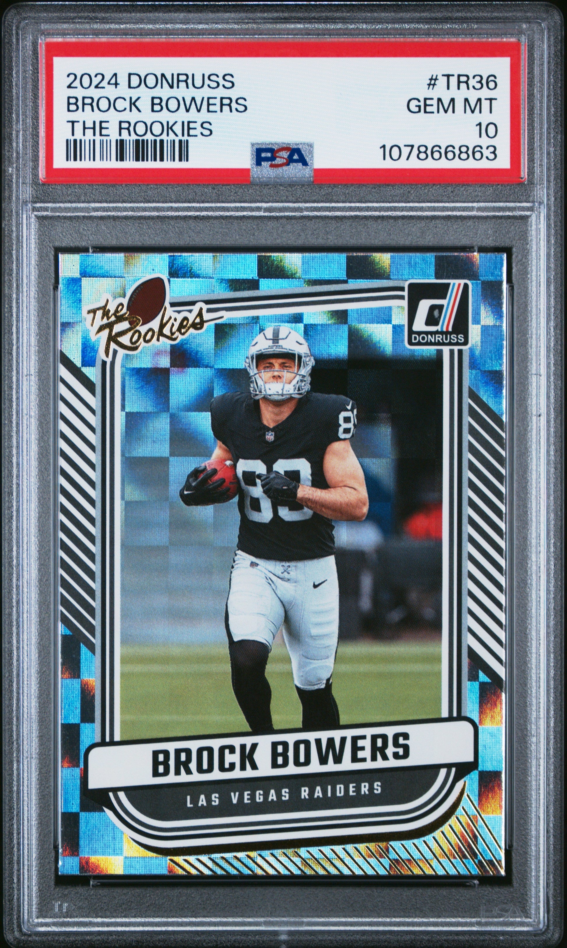 Graded 2024 Panini Donruss Brock Bowers #TR36 The Rookies Rookie RC Football Card PSA 10 Gem Mint - Sport Cards