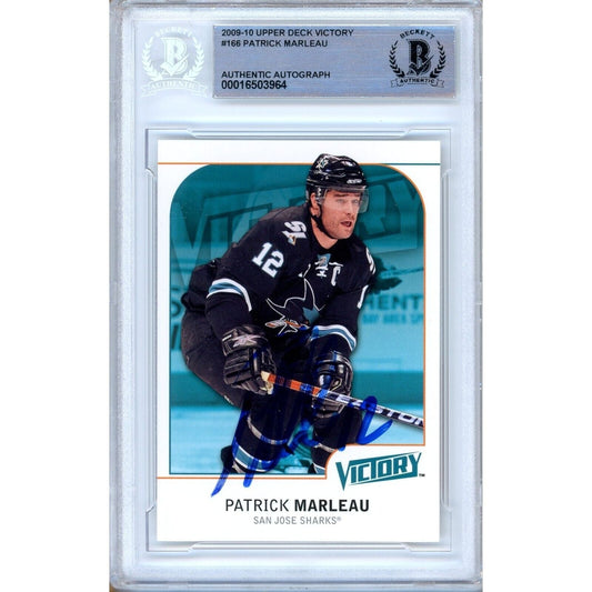 Patrick Marleau San Jose Sharks Signed 2009-10 Upper Deck Victory Card BAS Auth Auto