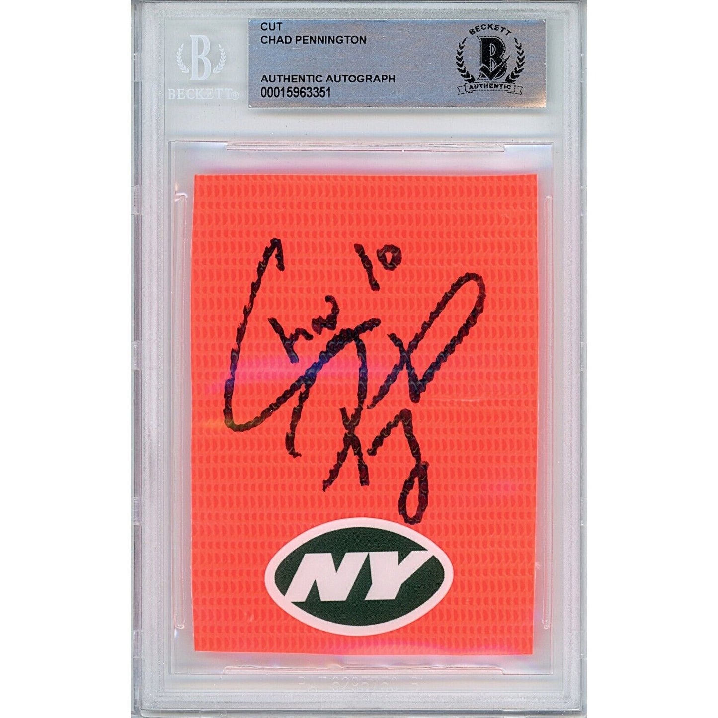 — Chad Pennington New York Jets Autographed Trading Card — Beckett Authentication