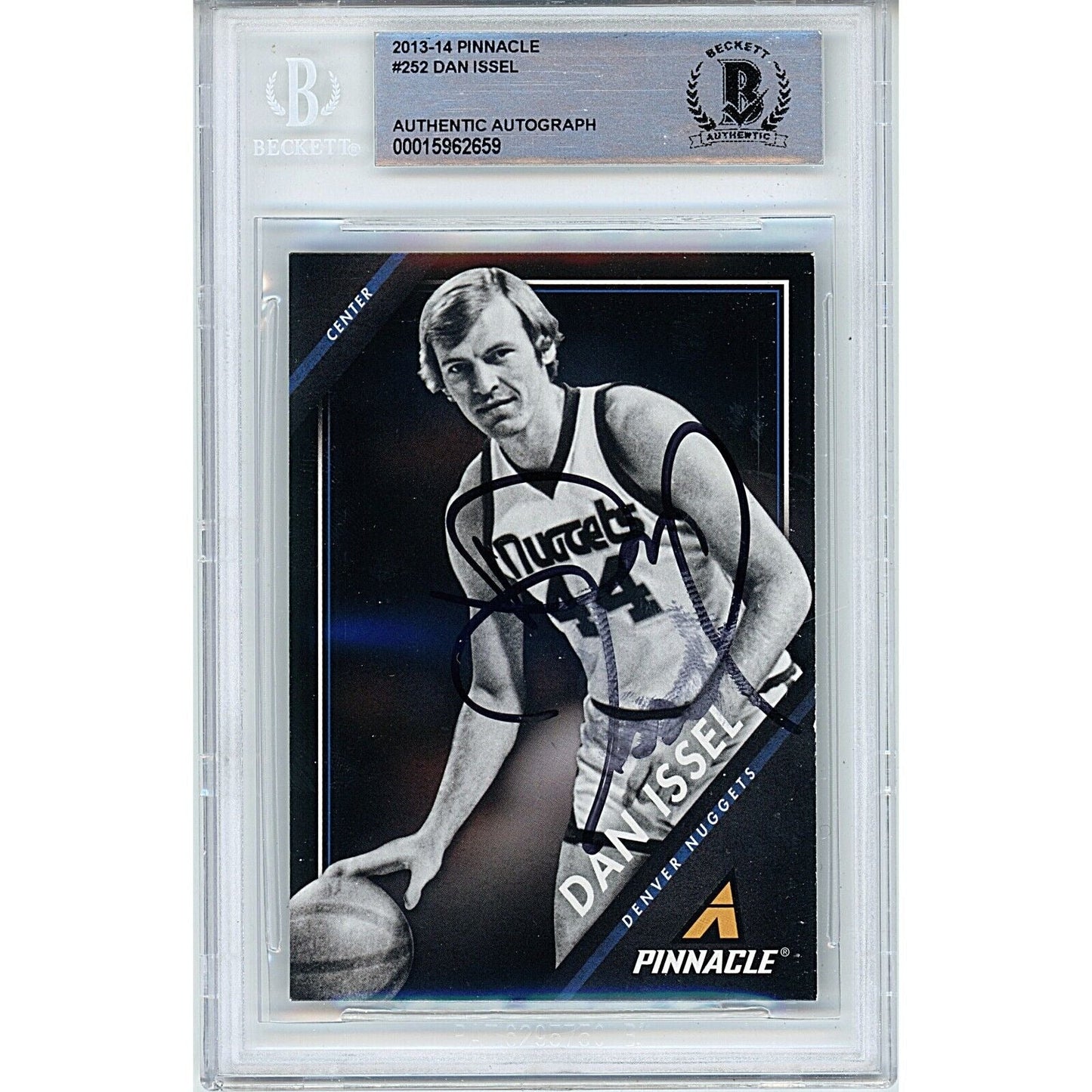 2013-14 Panini Pinnacle #252 — Dan Issel Denver Nuggets Autographed Trading Card — Beckett Authentication