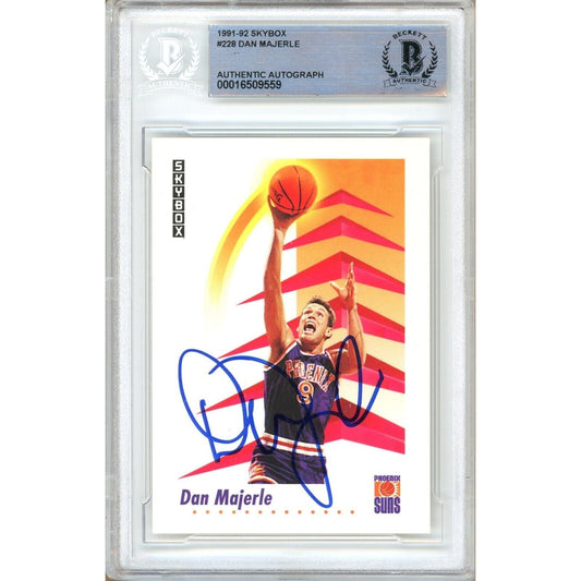 1991-92 NBA Skybox #228 — Dan Majerle Phoenix Suns Autographed Trading Card — Beckett Authentication