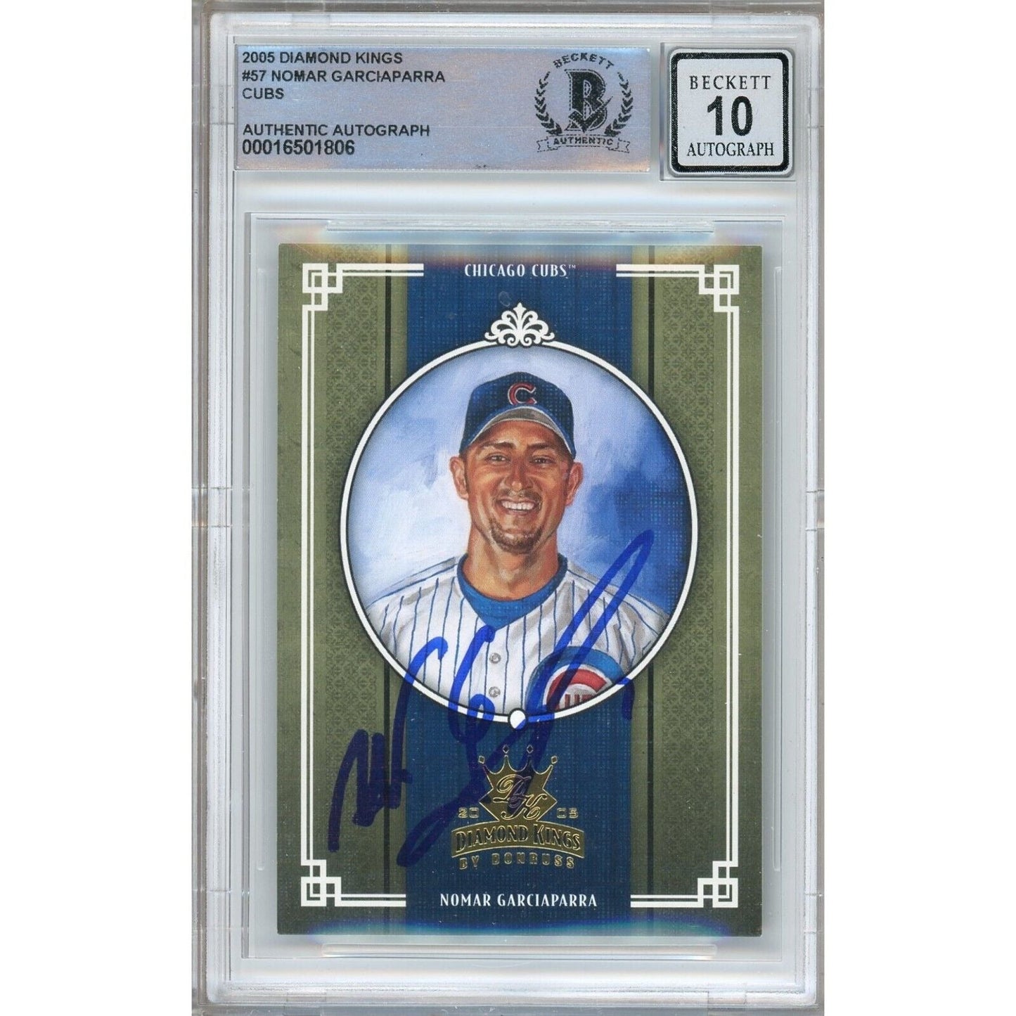 Nomar Garciaparra Chicago Cubs Signed 2005 Diamond Kings Card BGS Auto 10 Graded