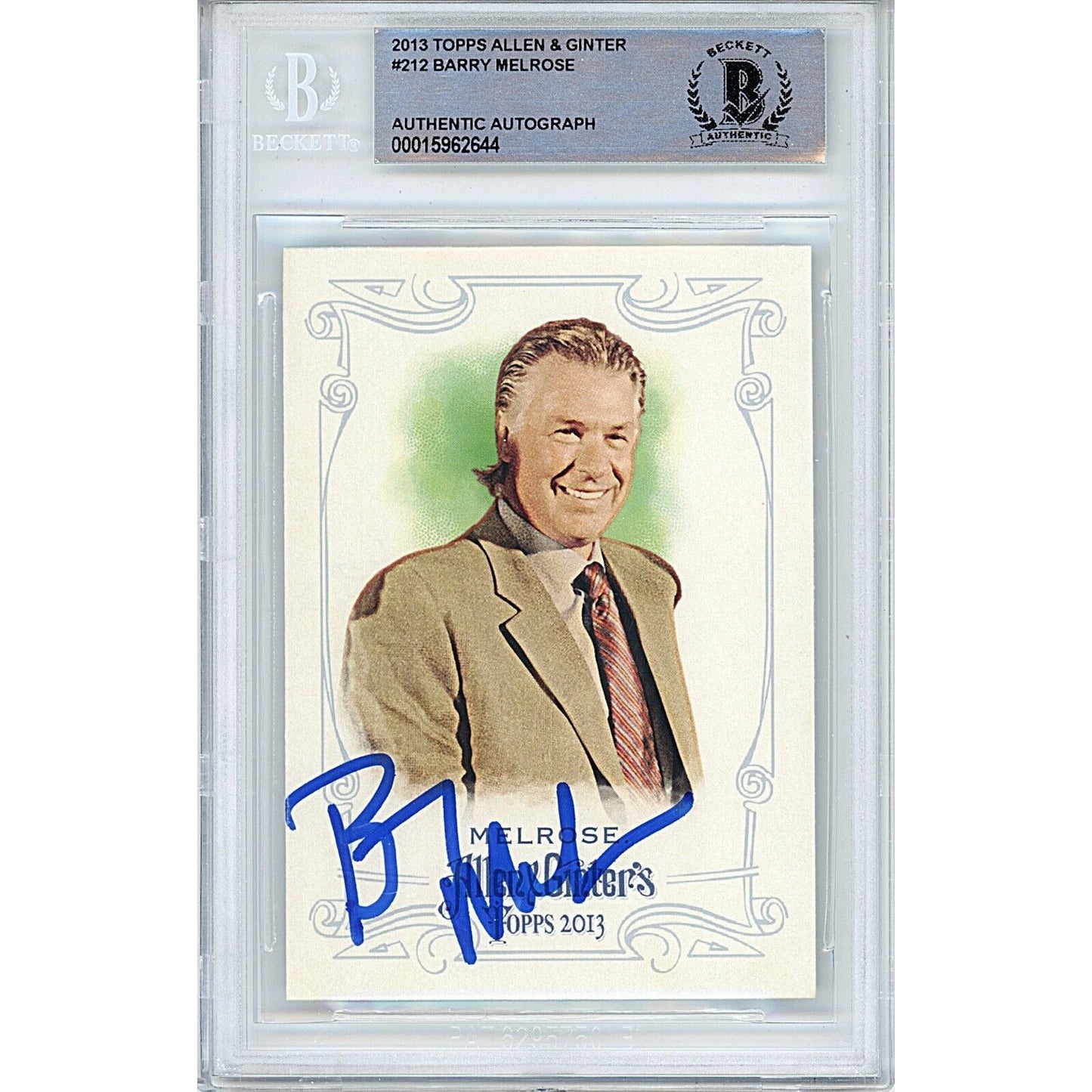 2013 Topps Allen and Ginter #212 — Barry Melrose ESPN Autographed Trading Card — Beckett Authentication