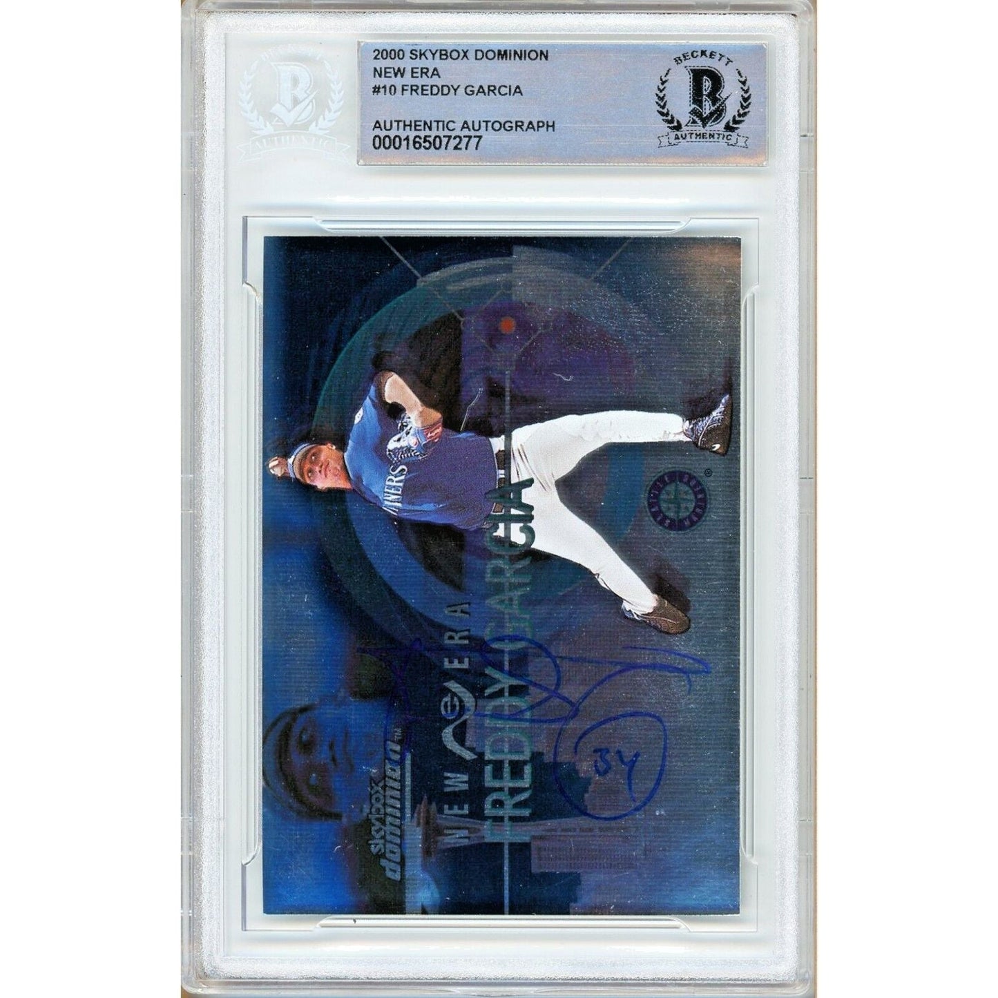 2000 SkyBox Dominion #10 — Freddy Garcia Seattle Mariners Autographed Trading Card — Beckett Authentication