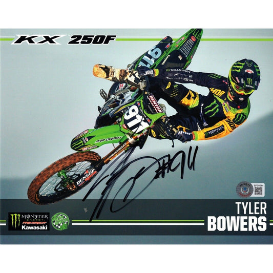 Tyler Bowers Signed Motocross 8x10 Photo Supercross MotoX Beckett Authentic Auto COA