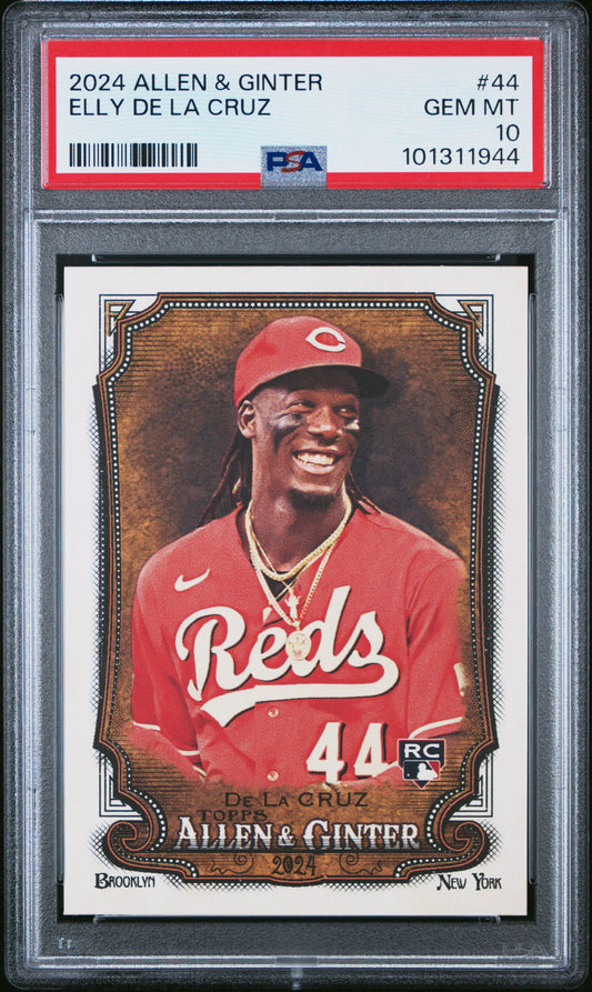 Graded 2024 Topps Allen & Ginter Elly De La Cruz #44 Rookie RC Baseball Card PSA 10 Gem Mint