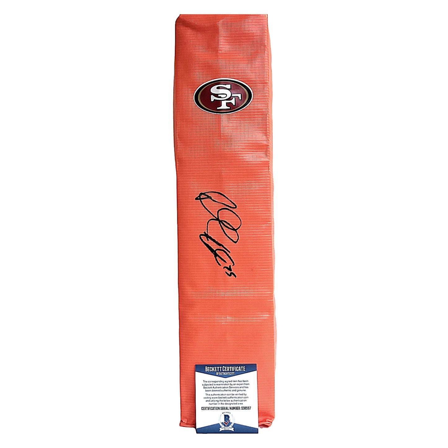 Richard Sherman Signed San Francisco 49ers Football End Zone Pylon Proof Beckett COA
