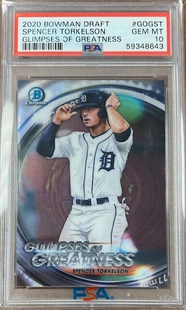 Graded 2020 Topps Bowman Draft Spencer Torkelson #GOGST Glimpses of Greatness Rookie RC Baseball Card PSA 10 Gem Mint