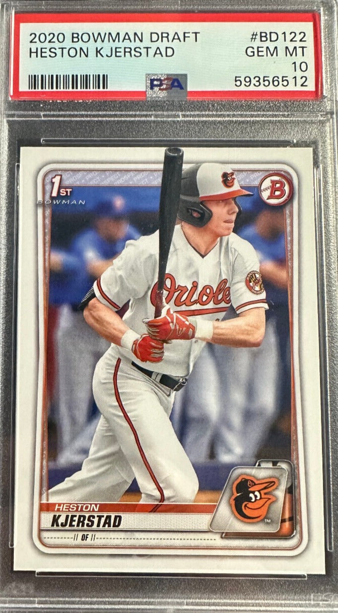 Graded 2020 Topps Bowman Draft Heston Kjerstad #BD122 Rookie RC Baseball Card PSA 10 Gem Mint