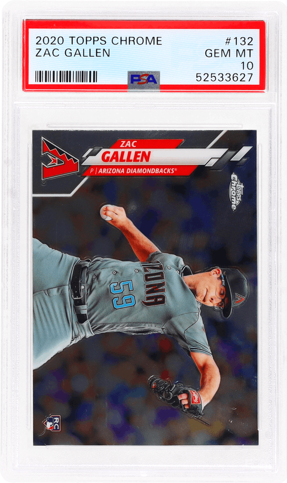 Graded 2020 Topps Chrome Zac Gallen #132 Rookie RC Baseball Card PSA 10 Gem Mint