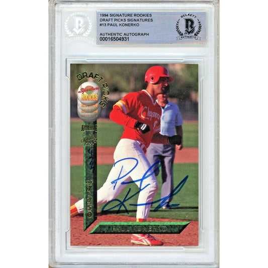 Paul Konerko Los Angeles Dodgers Signed 1994 SR Signature Rookies Card Beckett Auth Auto