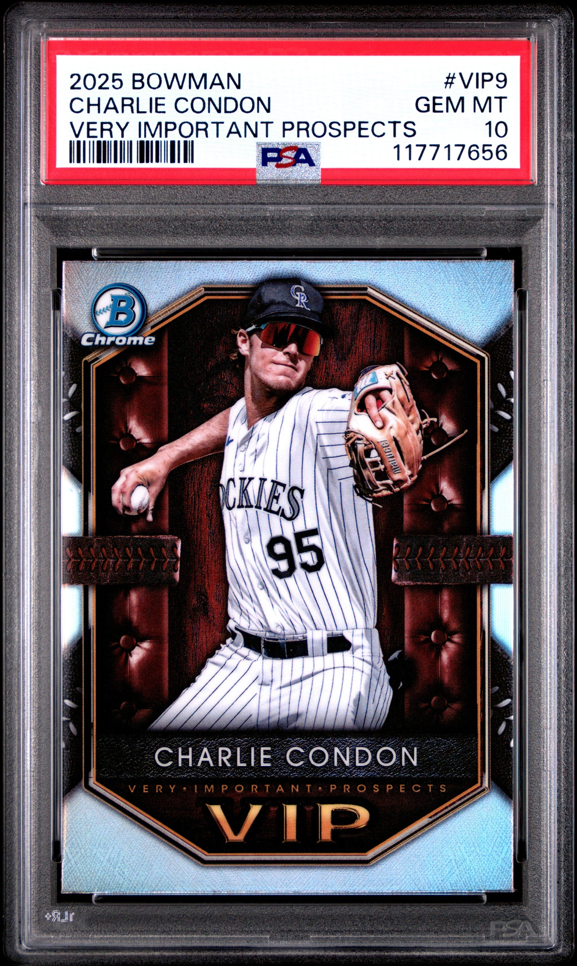 Graded 2025 Topps Bowman Charlie Condon #VIP9 Very Important Prospects Rookie RC Baseball Card PSA 10 Gem Mint - Sport Cards