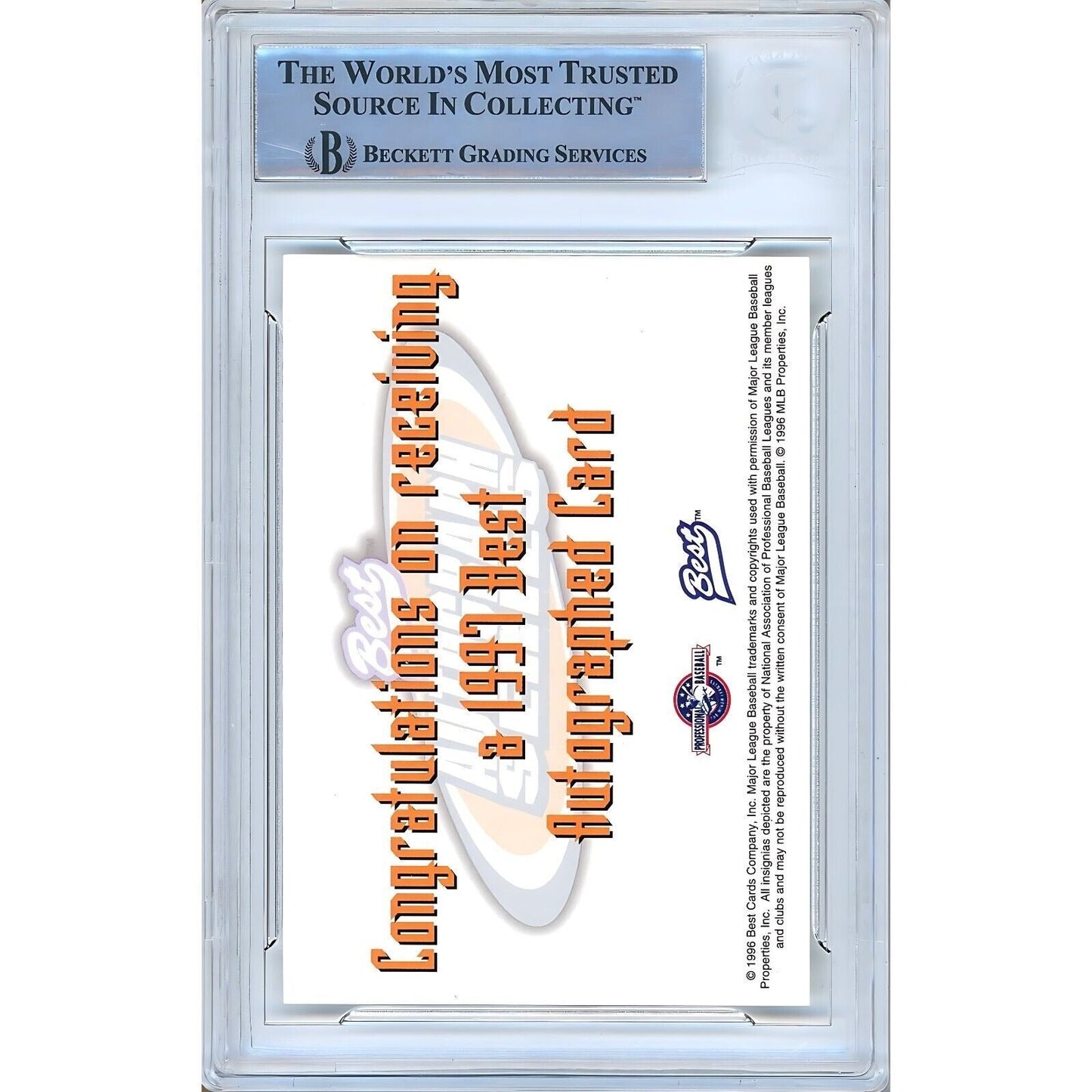 Paul Konerko Los Angeles Dodgers Signed 1997 Team Best Autographs Card Beckett Auto