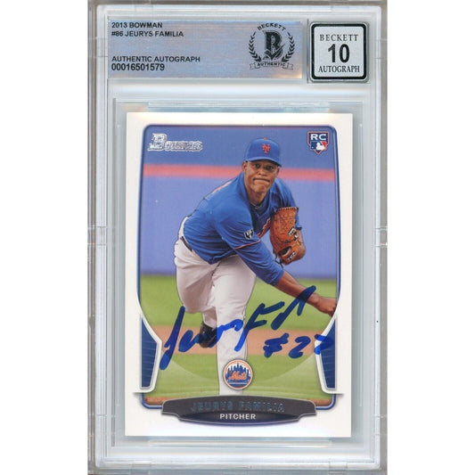 2013 Bowman — Jeurys Familia New York Mets New York Mets Autographed Trading Card — Beckett Authentication