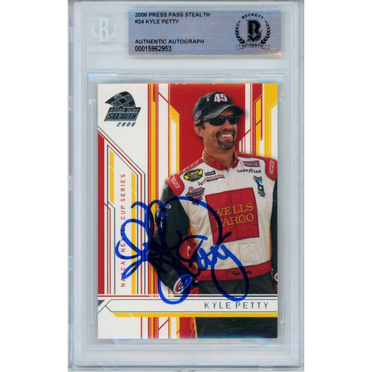2006 Press Pass Stealth — Kyle Petty Nascar Autographed Trading Card — Beckett Authentication