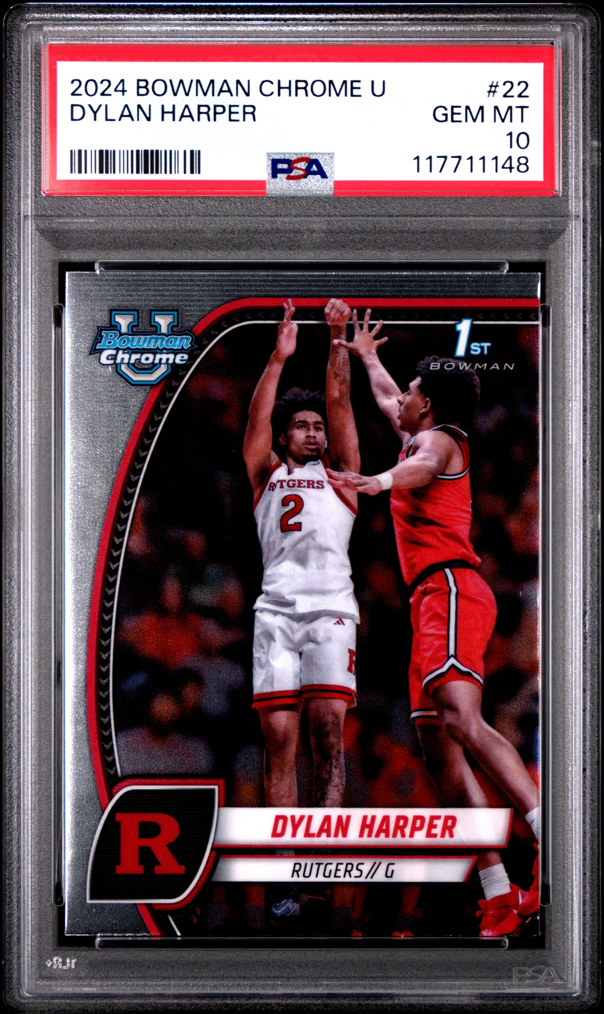 Graded 2024 Topps Bowman U Chrome Dylan Harper #22 Rookie RC Basketball Card PSA 10 Gem Mint - Sport Cards