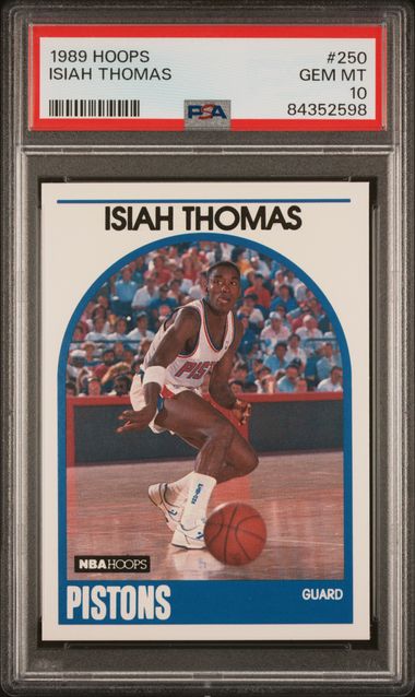 Graded 1989 Hoops Isiah Thomas #250 Basketball Card PSA 10 Gem Mint