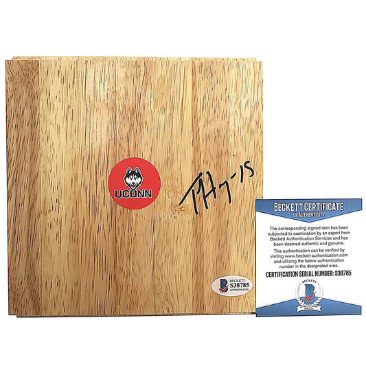Tiffany Hayes Autographed Connecticut Huskies 6x6 Parquet Basketball Floor Board, Proof, Beckett
