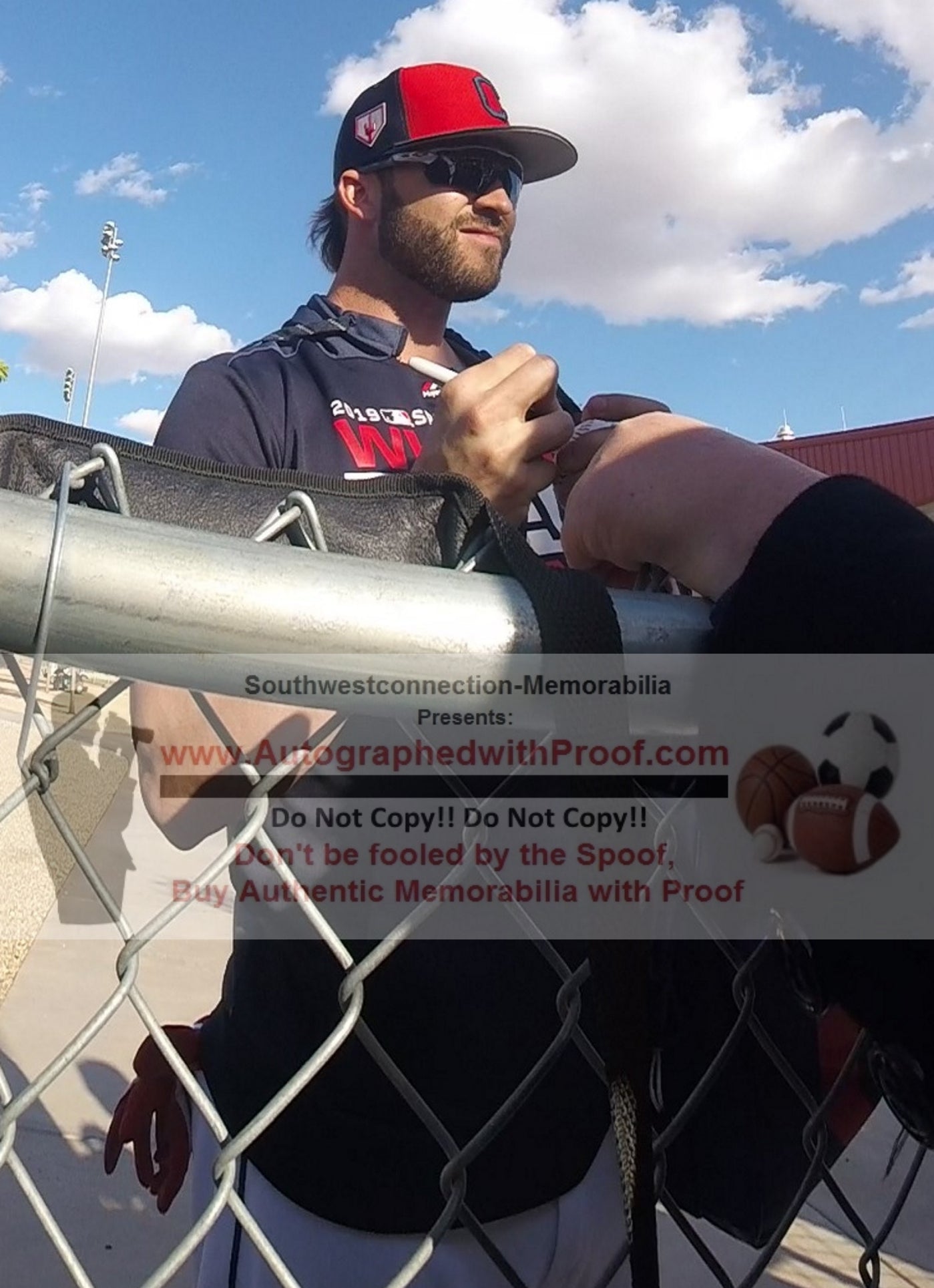 Tyler Naquin Signed Rawlings Cleveland Indians Logo Baseball, Proof Photo, Beckett COA