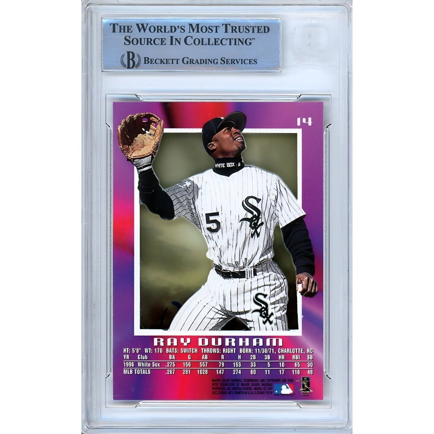 Ray Durham Chicago White Sox Signed 1997 Skybox EX-2000 Baseball Card BAS Auth Auto