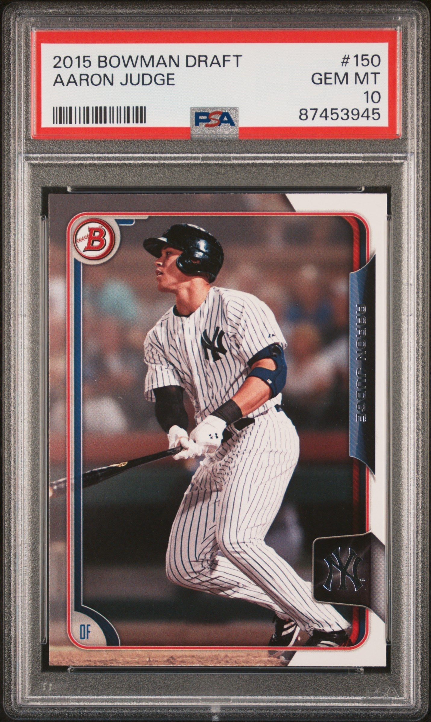 Graded 2015 Topps Bowman Draft Aaron Judge #150 Rookie RC Baseball Card PSA 10 Gem Mint