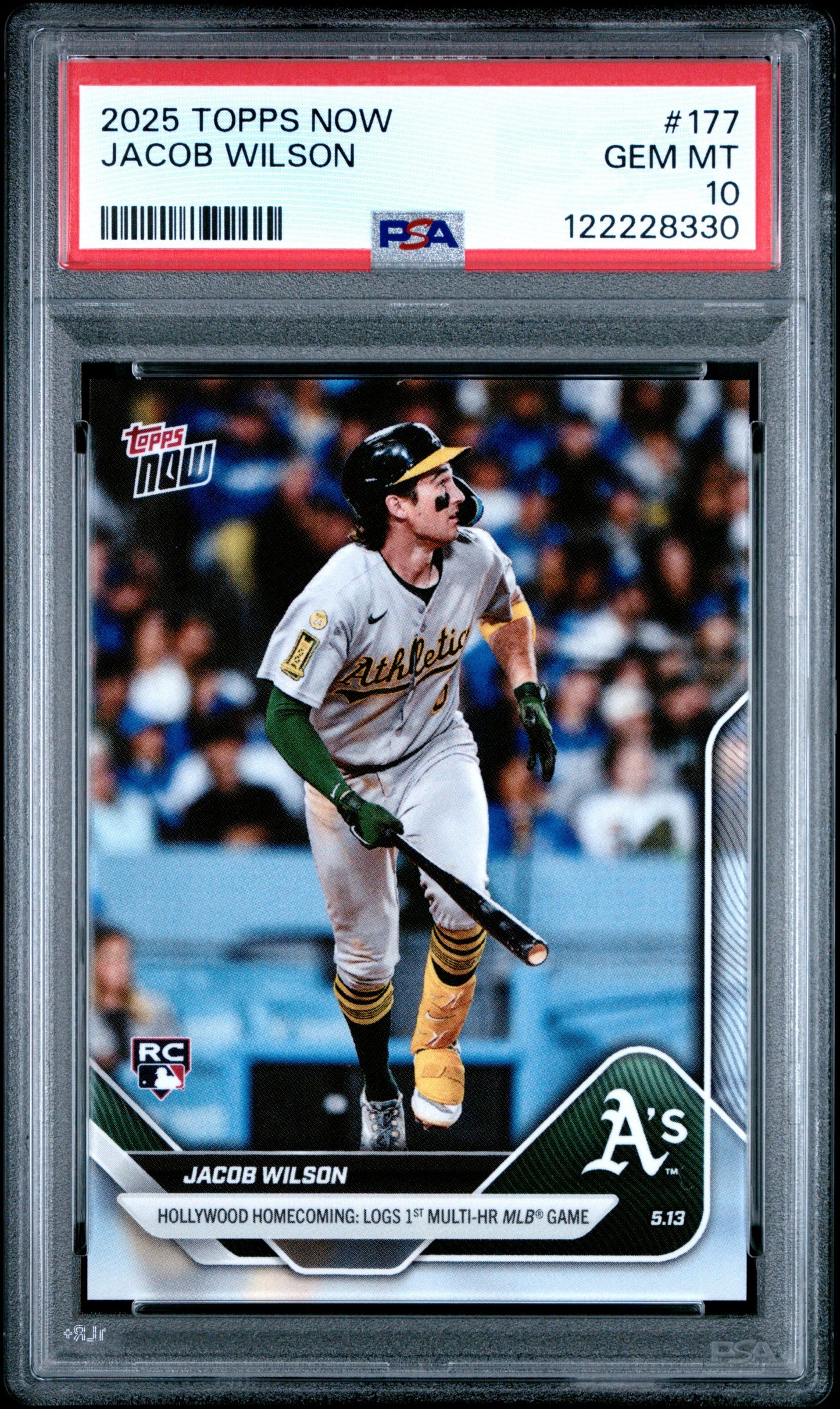 Graded 2025 Topps Now Jacob Wilson #177 Rookie RC Baseball Card PSA 10 Gem Mint