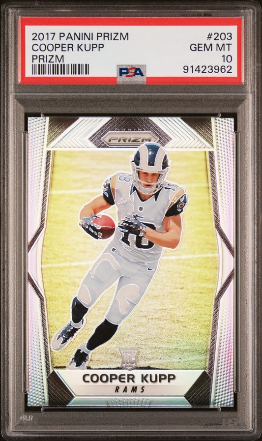 Graded 2017 Panini Prizm Cooper Kupp #203 Prizm Rookie RC Football Card PSA 10 Gem Mint
