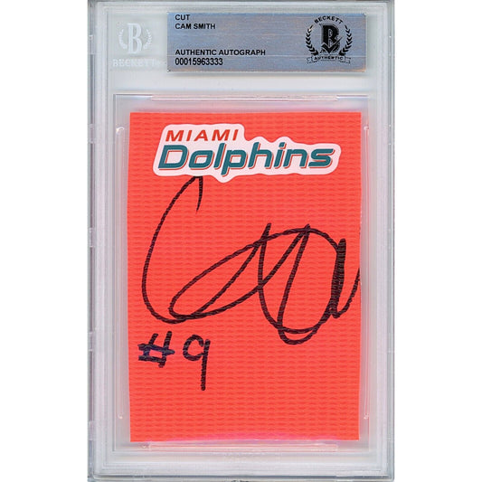 — Cam Smith Miami Dolphins Autographed Trading Card — Beckett Authentication