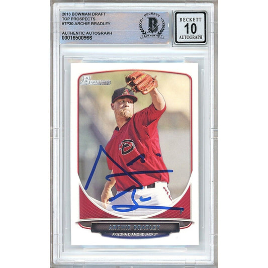 2013 Bowman Draft Top Prospects #TP30 — Archie Bradley AZ Dbacks Autographed Trading Card — Beckett Authentication