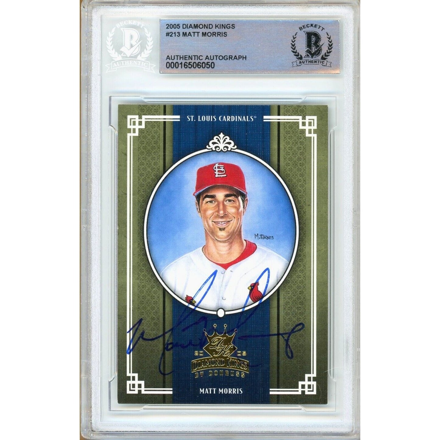 Matt Morris St Louis Cardinals Signed 2005 Diamond Kings Baseball Card Beckett Auth Auto