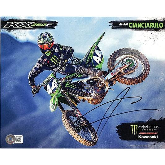 Adam Cianciarulo Autographed 8x10 Inch Motocross Photo — Beckett Authentication