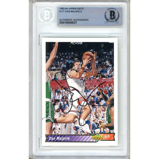 1992-93 Upper Deck #177 — Dan Majerle Phoenix Suns Autographed Trading Card — Beckett Authentication
