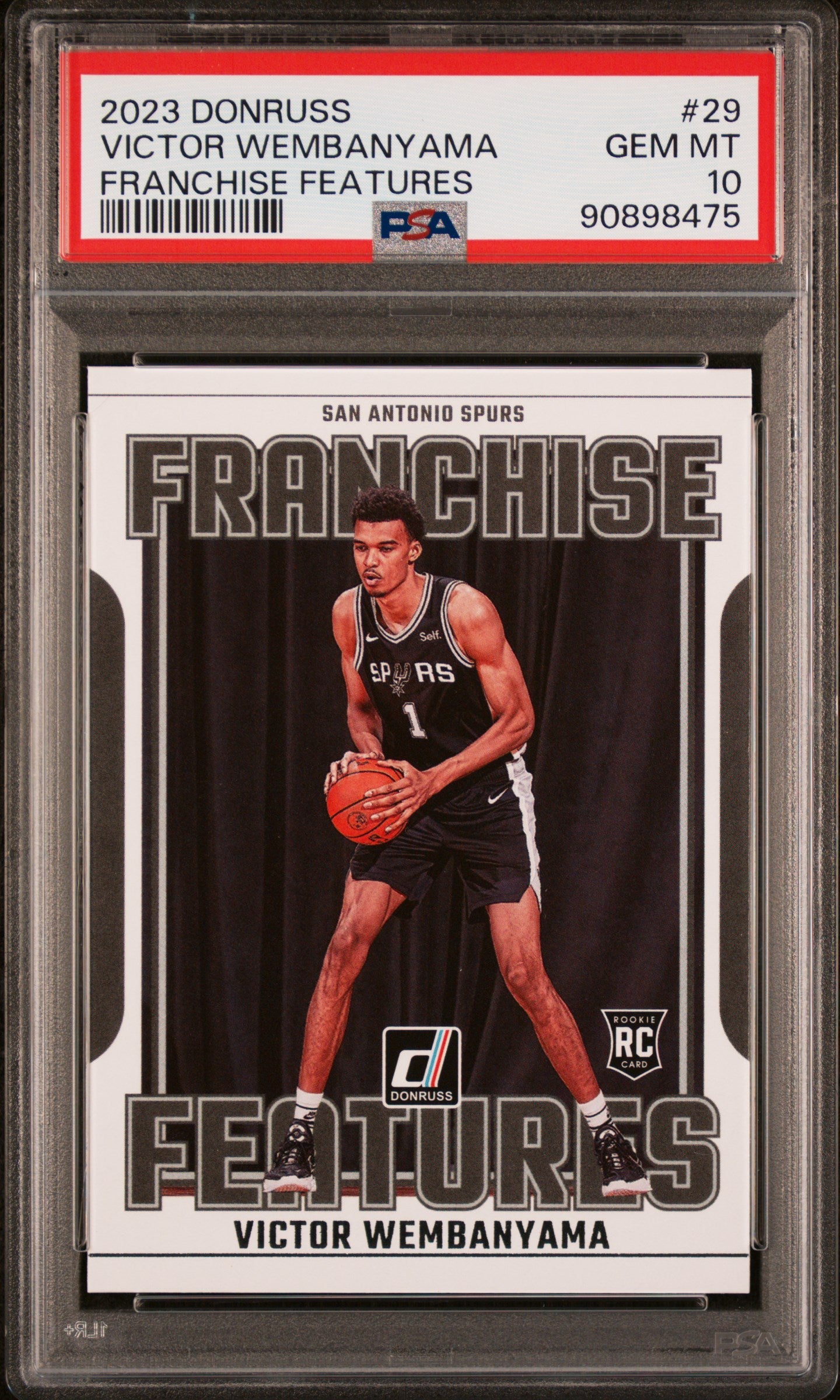 Graded 2023 Panini Donruss Victor Wembanyama #29 Franchise Features Rookie RC Basketball Card PSA 10 Gem Mint