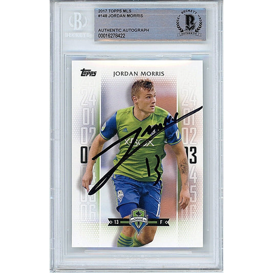 2017 Topps MLS — Jordan Morris Seattle Sounders Autographed Trading Card — Beckett Authentication